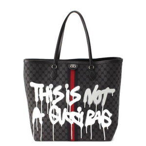 Gucci Balenciaga Hacker Project Graffiti Tote Bag Black